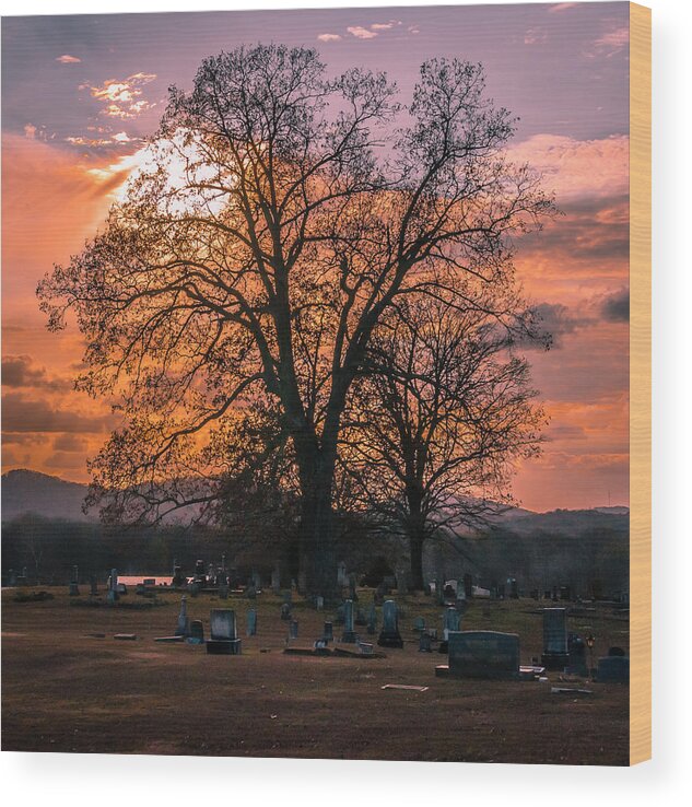 Southern Gothic Wood Print featuring the photograph Day's End by James L Bartlett