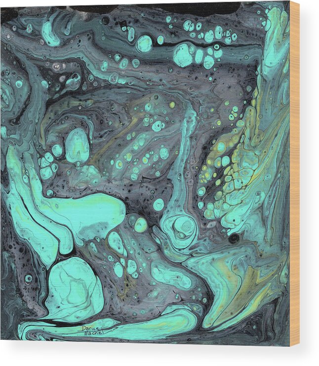 Abstract Wood Print featuring the painting Deep Abyss by Darice Machel McGuire