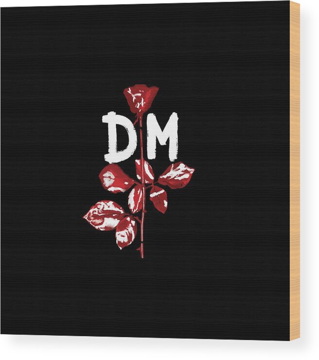 Depeche Mode Wood Print featuring the digital art DM Violator with DM Logo by Luc Lambert