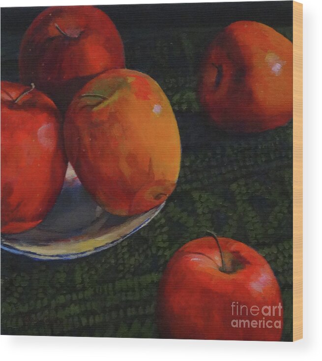 Still Life Wood Print featuring the painting Don't Worry About Fitting In by Joan Coffey