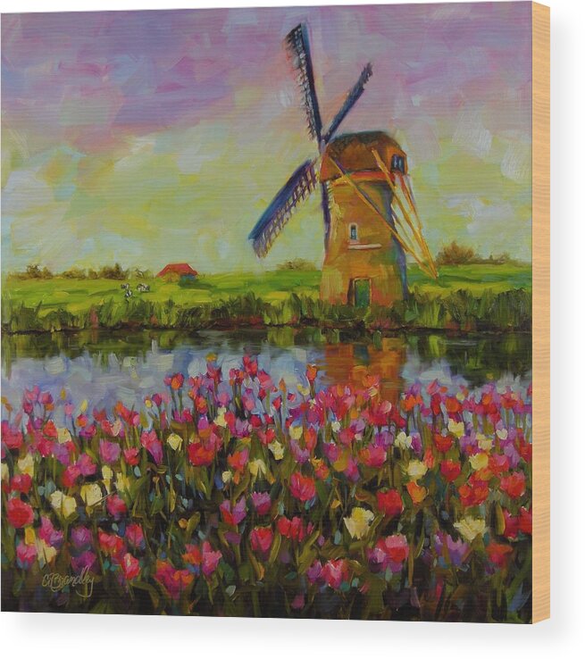 Holland Wood Print featuring the painting Dreaming of Holland by Chris Brandley