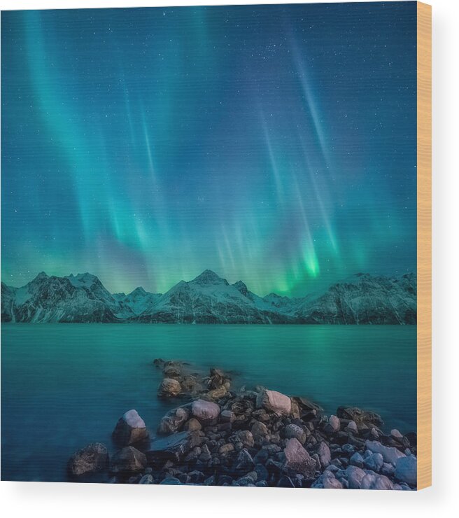 Emerald Wood Print featuring the photograph Emerald Sky by Tor-Ivar Naess