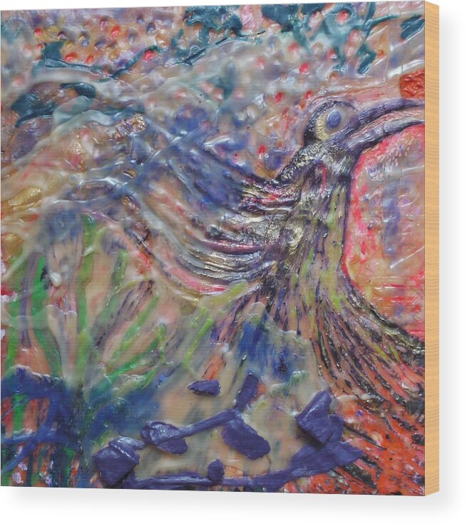 Healing Art Wood Print featuring the painting Emerging by Heather Hennick