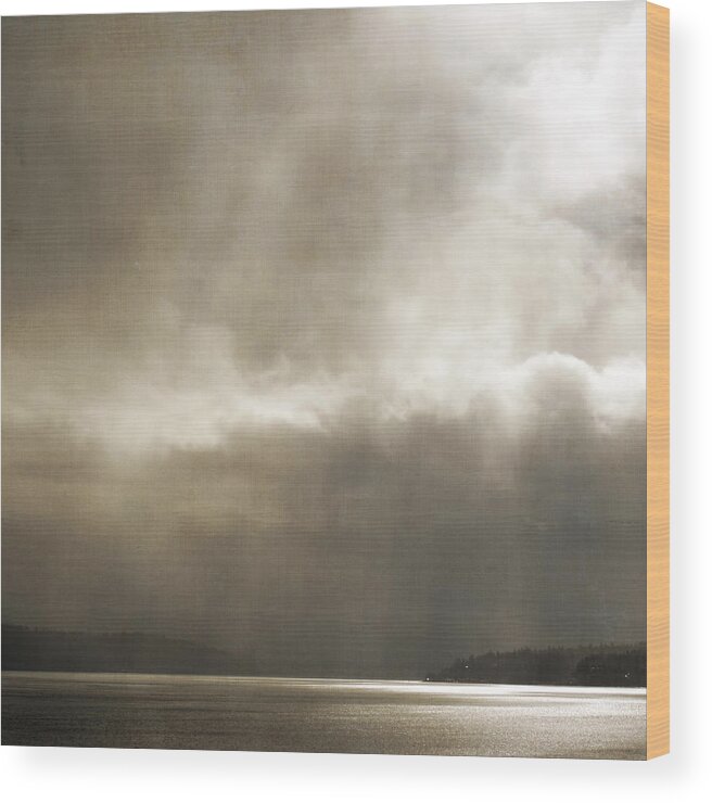 Seascape Wood Print featuring the photograph Emerging Light by Sally Banfill