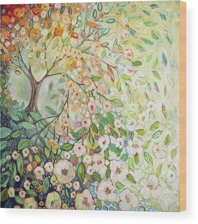 Tree Wood Print featuring the painting Enchanted by Jennifer Lommers