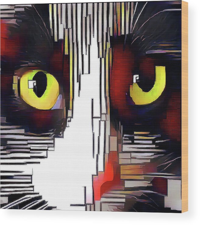 Cat Wood Print featuring the photograph Feline Nuevo by Rod Melotte