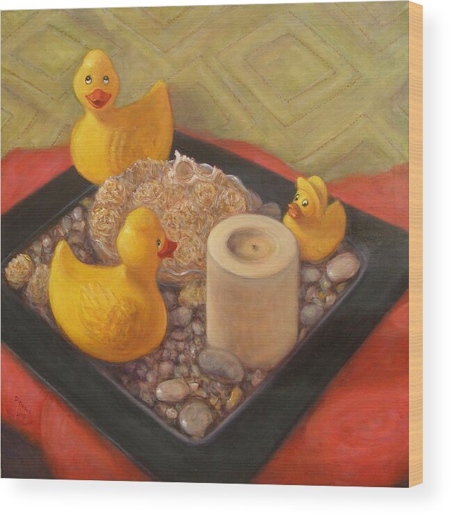 Realism Wood Print featuring the painting Feng Shui by Donelli DiMaria