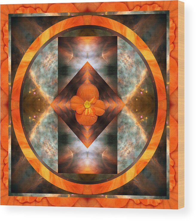 Yoga Art Wood Print featuring the photograph Fire Light by Bell And Todd