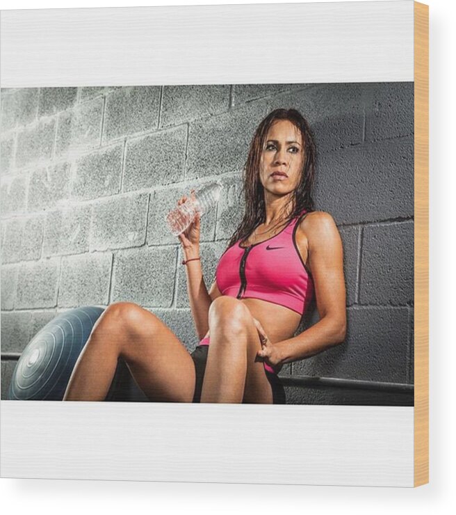 Woman Wood Print featuring the photograph Fitness Trainer @carlamagallanes by Juan Silva