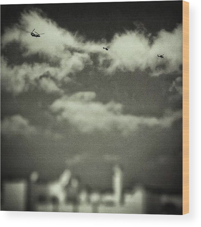 Airplane Wood Print featuring the photograph Flying Bugs
#sky #clouds #army by Rafa Rivas