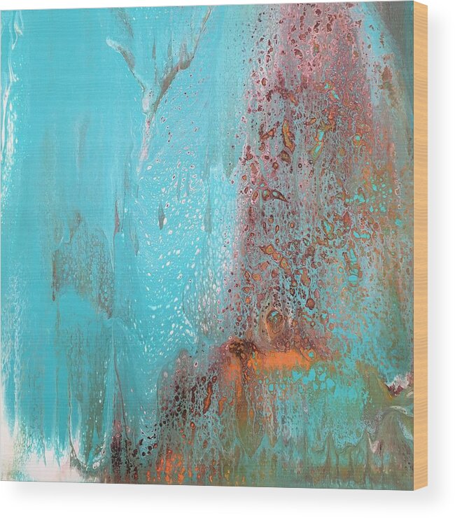 Abstract Wood Print featuring the painting Fortuity by Soraya Silvestri