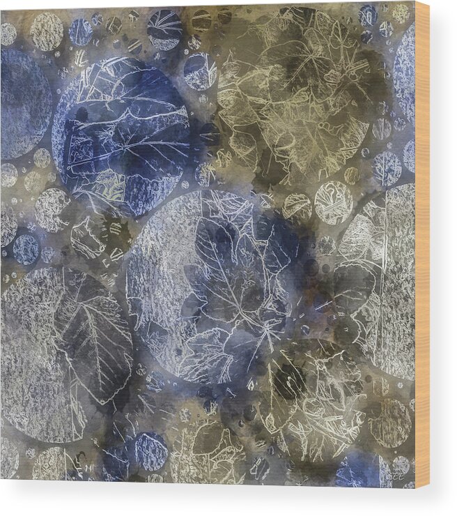 Pattern Wood Print featuring the photograph Frosted Leaves by Susan Eileen Evans