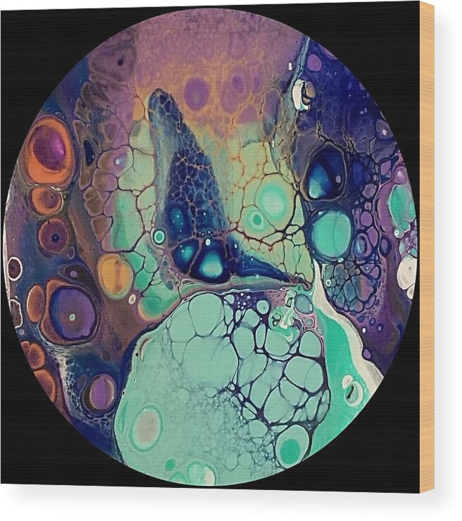 Galaxy Wood Print featuring the painting Galaxy Butterfly by Alexis King-Glandon