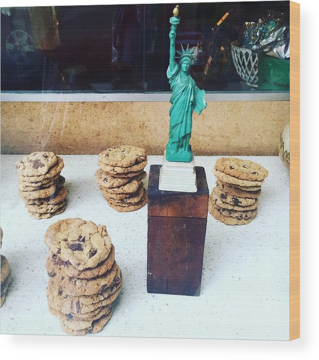 Statue Of Liberty Wood Print featuring the photograph Give Me Your Hungry by Beth Saffer