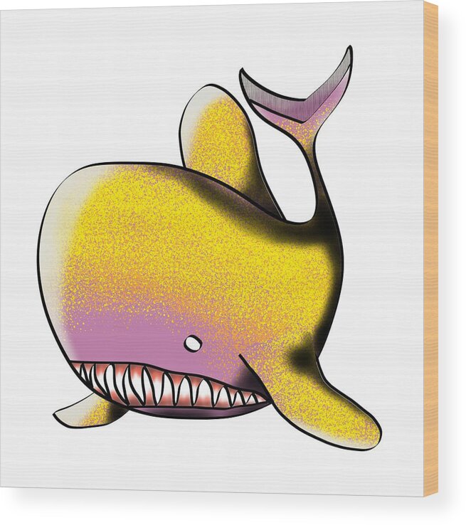 Goldfish Wood Print featuring the digital art Goldfish by Piotr Dulski