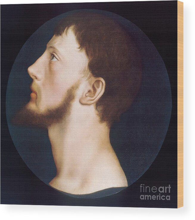 Hans Holbein The Younger (1497 - 1543) Sir Thomas Wyatt The Younger Wood Print featuring the painting Hans Holbein the Younger by MotionAge Designs