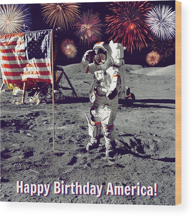 4th Of July Wood Print featuring the photograph Happy Birthday America by Aurelio Zucco