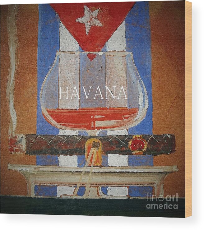 Cuban Cigar Wood Print featuring the photograph Havana by Andrew Drozdowicz