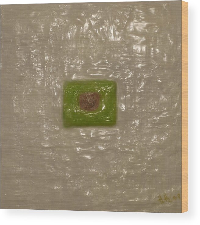  Wood Print featuring the painting Healing with Green by Heather Hennick