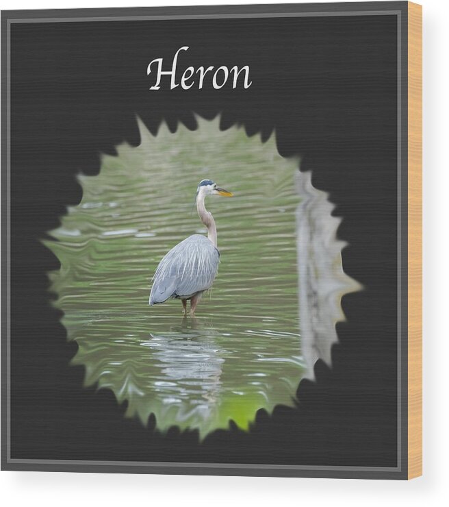Heron Wood Print featuring the photograph Heron by Holden The Moment