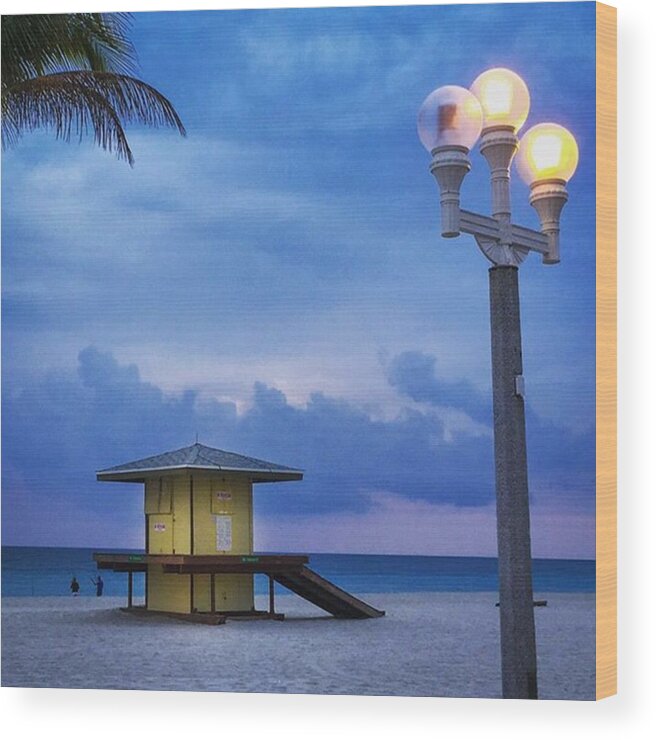 Miamitravelphotographer Wood Print featuring the photograph Hollywood Beach Blues #juansilvaphotos by Juan Silva