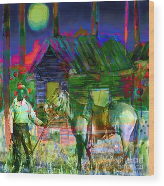 Horse Wood Print featuring the digital art Horse Power by Joe Roache