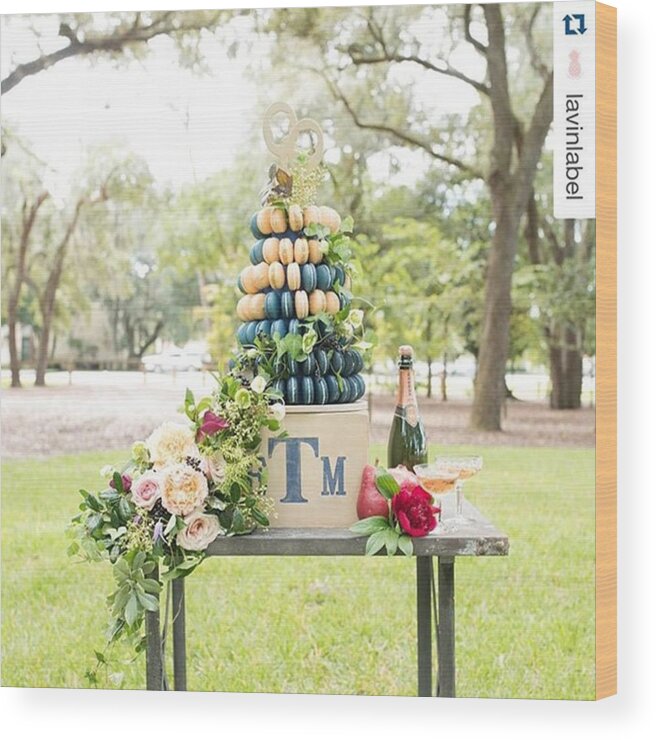 Weddingflowers Wood Print featuring the photograph How Would You Like This Cake Or A by E M I L Y B U R T O N