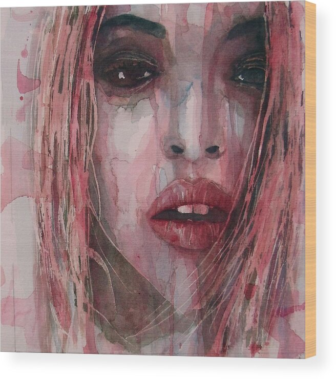 Priscilla Presley Wood Print featuring the painting If I Can Dream by Paul Lovering