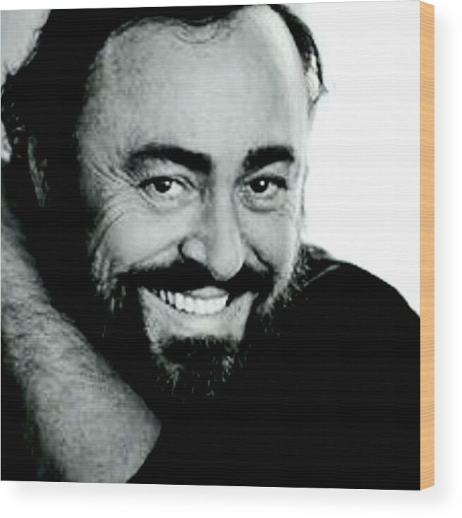 Luciano Pavarotti Wood Print featuring the photograph In Memory Of Luciano Died On September 6, 2007 by Jay Milo
