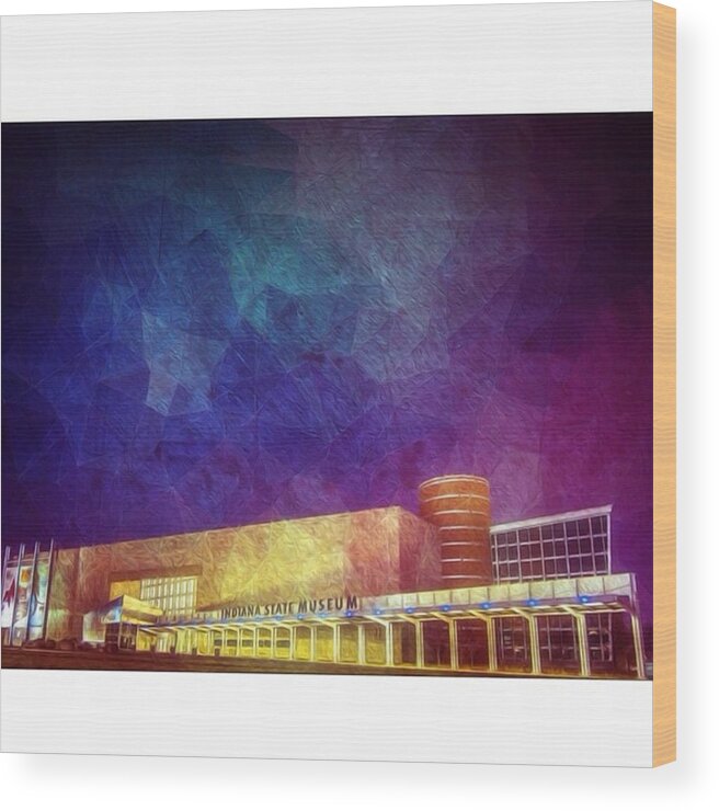 Naptown Wood Print featuring the photograph #indy #indianamuseum #indiana by David Haskett II