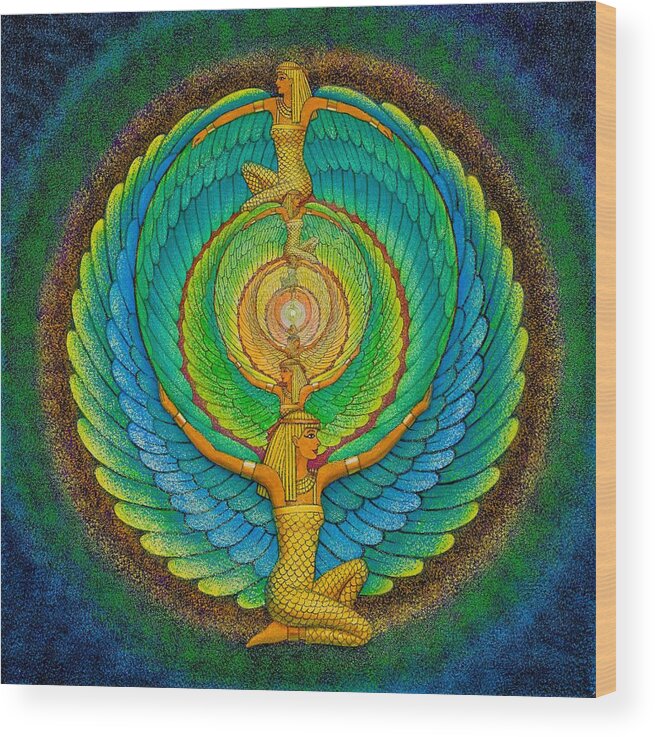 Meditation Wood Print featuring the painting Infinite Isis by Sue Halstenberg