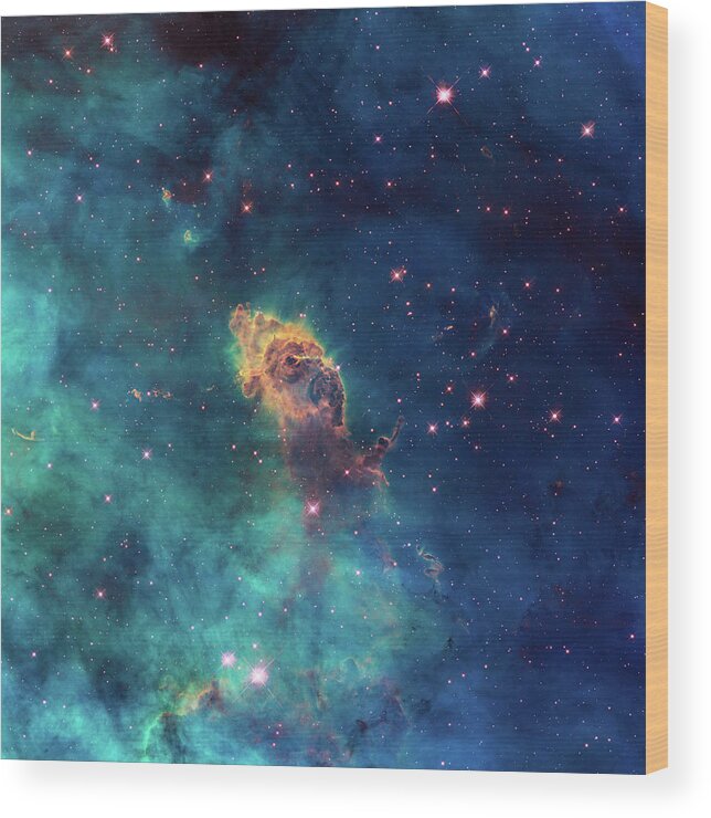 Carl Sagan Wood Print featuring the photograph Jet in Carina by Marco Oliveira