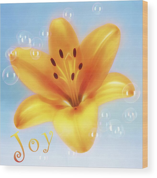 Flower Wood Print featuring the photograph Joy by Cathy Kovarik