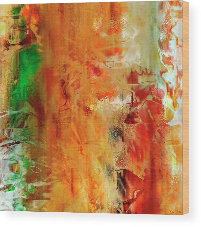 Abstract Art Wood Print featuring the digital art Just Being - Abstract Art - Diptych 2 Of 2 by Jaison Cianelli