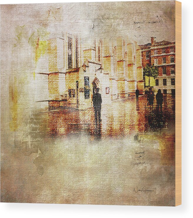 London Wood Print featuring the digital art Just Light - Middle Temple by Nicky Jameson