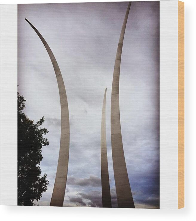 Dc Wood Print featuring the photograph Air Force Memorial by Haley Church