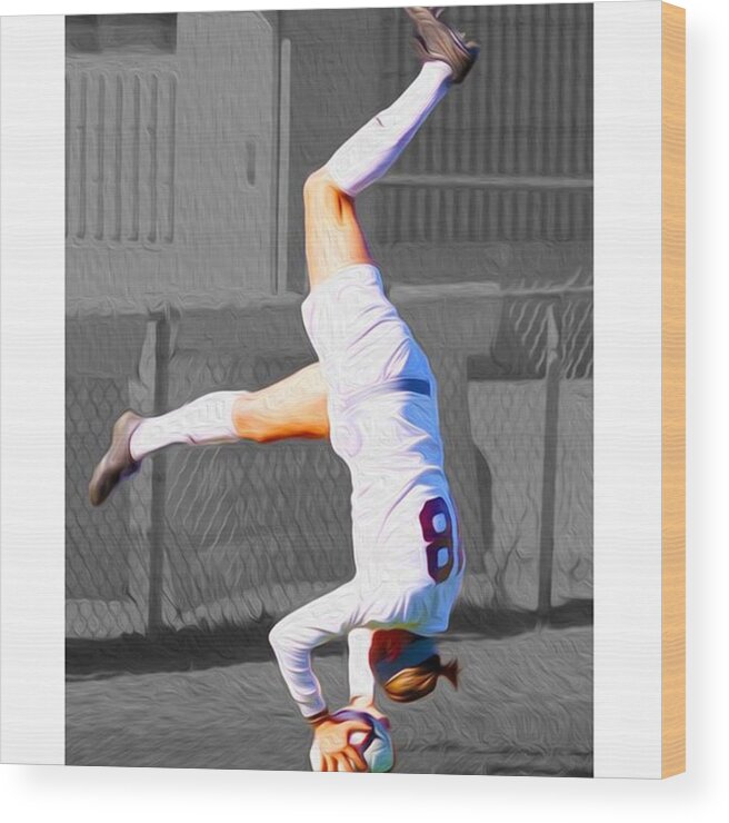 Fifa Wood Print featuring the photograph #kickstand #yoga Yogi #chelsi @sldpease by David Haskett II