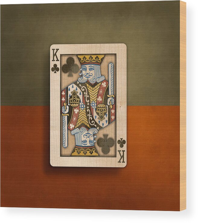 King Of Clubs Wood Print featuring the photograph King of Clubs in Wood by YoPedro