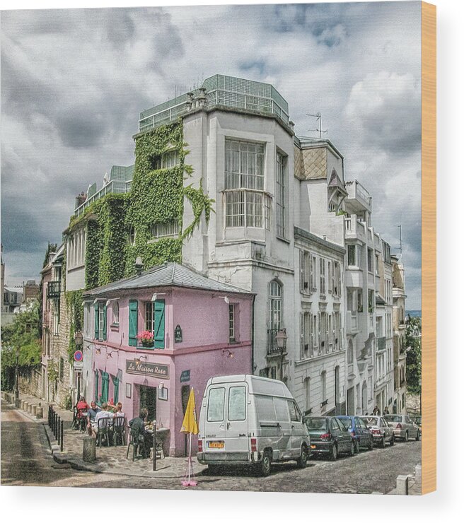 France Wood Print featuring the photograph La Maison Rose by Alan Toepfer