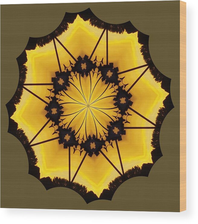 Lori Kingston Wood Print featuring the photograph Leafy Kaleidoscope 2 by Lori Kingston