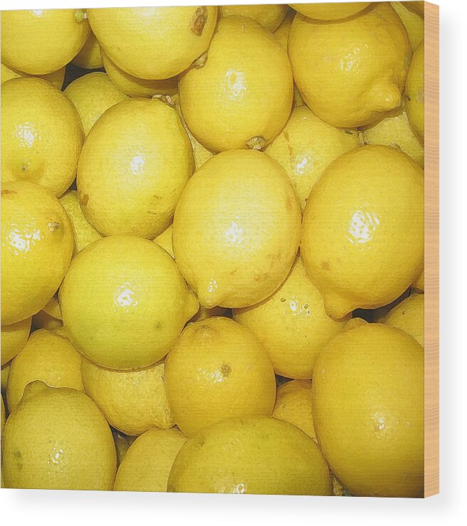 Fruit Wood Print featuring the photograph Lemon by John Vincent Palozzi