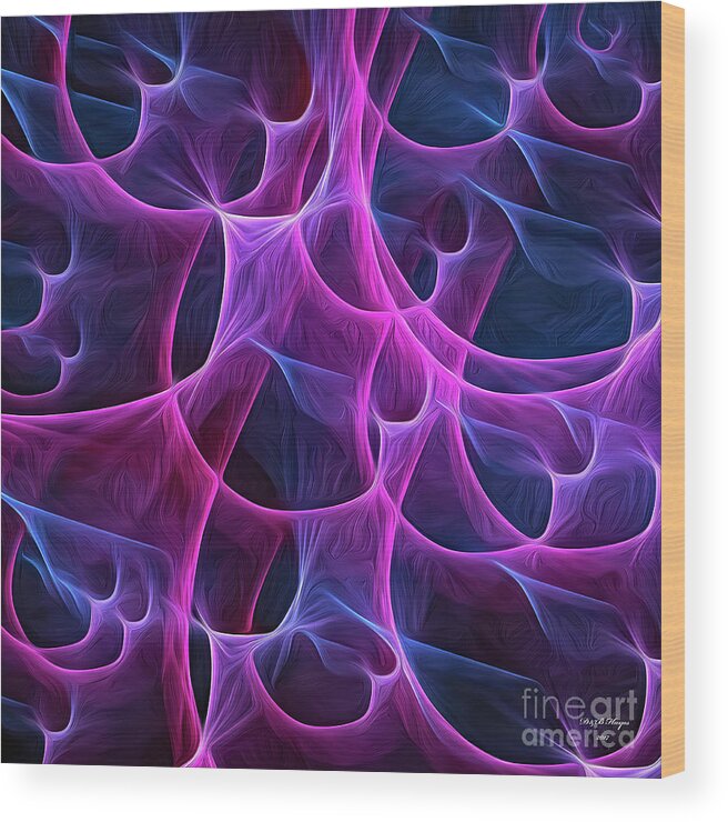 Abstract Wood Print featuring the digital art Life by DB Hayes
