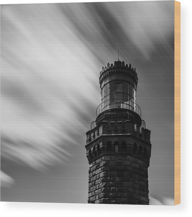 Twin Lights Wood Print featuring the photograph Light and Time by Mark Rogers