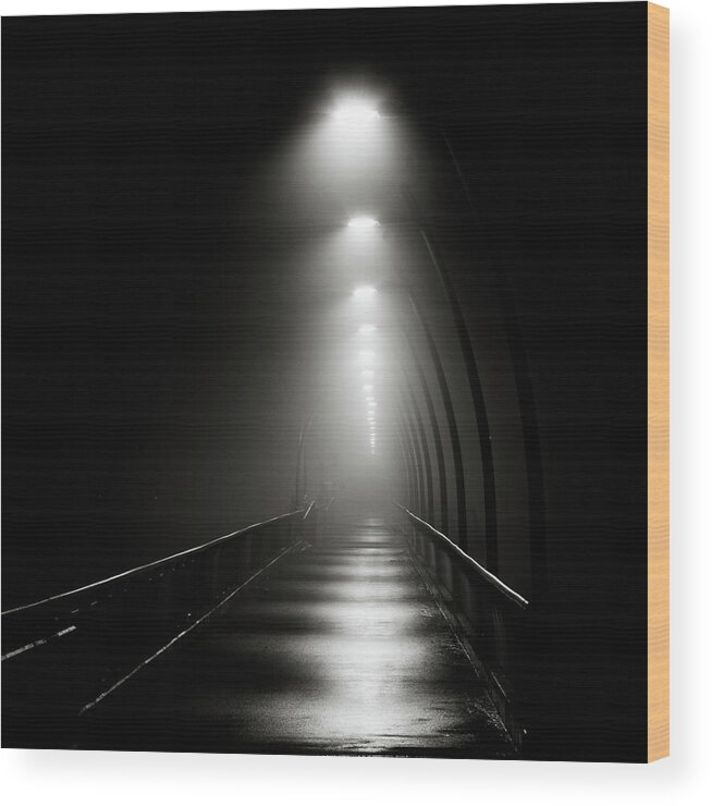 Black And White Wood Print featuring the photograph Light the Way by Darryl Hendricks