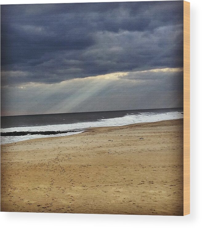 Ocean Wood Print featuring the photograph Light Through the Ocean Storm by Vic Ritchey