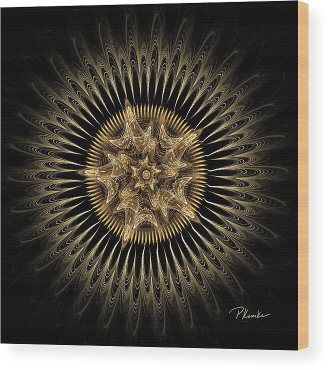 abstract Art Wood Print featuring the digital art Lone Star by Patricia Kemke