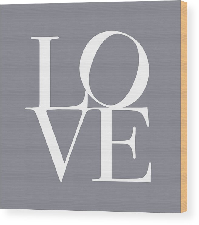 Love Wood Print featuring the digital art Love in Grey by Michael Tompsett
