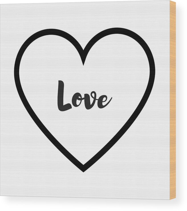 Love Wood Print featuring the digital art Love by Rosemary Nagorner
