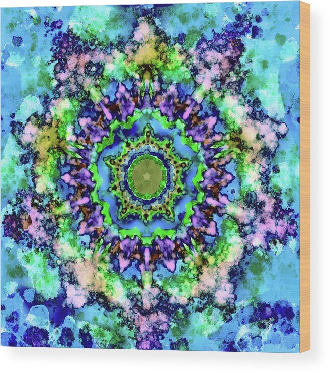 Mandala Wood Print featuring the digital art Mandala Art 1 by Patricia Lintner