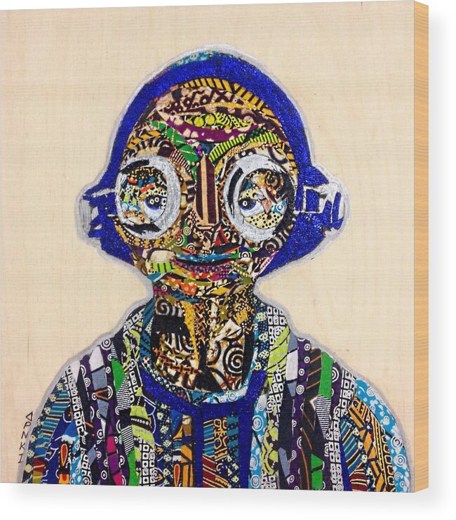 Sci-fi Wood Print featuring the tapestry - textile Maz Kanata Star Wars Awakens Afrofuturist Colection by Apanaki Temitayo M